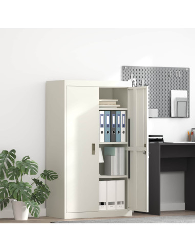 Armadio 2 pcs Bianco 80 x 40 x 140 cm Acciaio