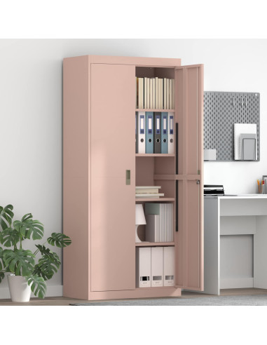 Armadio 2 pcs Rosa 80 x 40 x 180 cm Acciaio