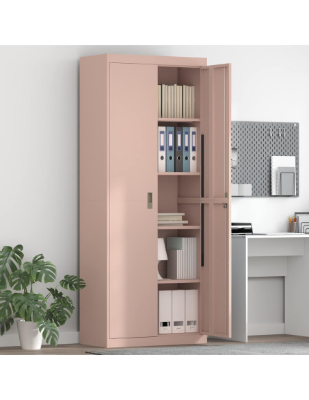 Armadio 2 pcs Rosa 80 x 40 x 200 cm Acciaio