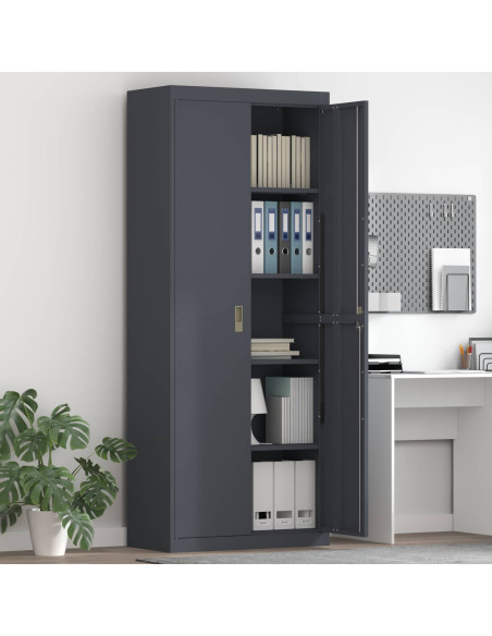 Armadio 2 pcs Antracite 80 x 40 x 200 cm Acciaio