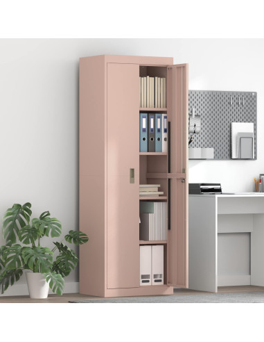 Armadio 2 pcs Rosa 60 x 40 x 180 cm Acciaio