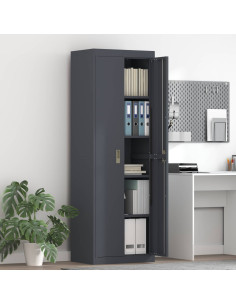 Armadio 2 pcs Antracite 60 x 40 x 180 cm Acciaio