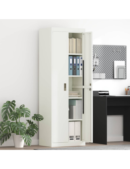 Armadio 2 pcs Bianco 60 x 40 x 180 cm Acciaio