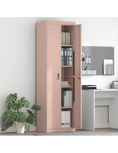 Armadio 2 pcs Rosa 60 x 40 x 200 cm Acciaio