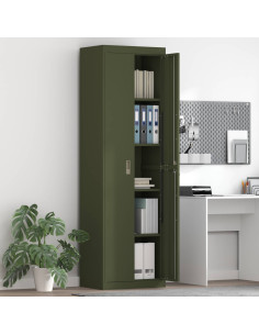 Armadio 2 pcs Verde oliva 60 x 40 x 200 cm Acciaio