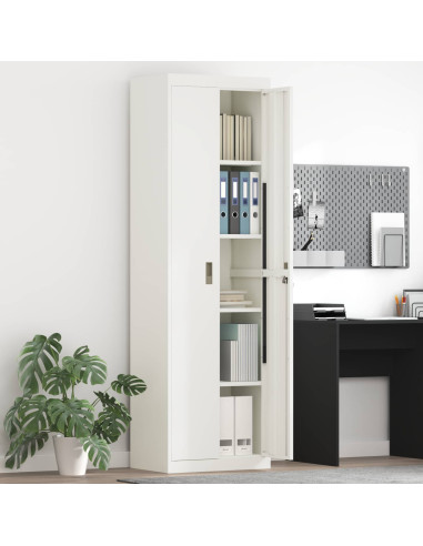 Armadio 2 pcs Bianco 60 x 40 x 200 cm Acciaio