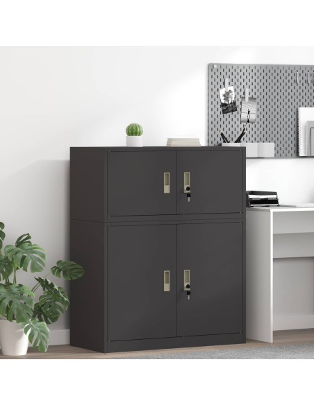 Armadio Nero 90 x 40 x 40 cm Acciaio