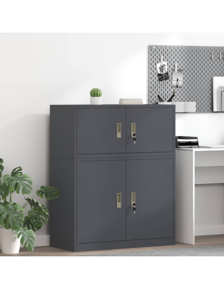 Armadio Antracite 90 x 40 x 40 cm Acciaio