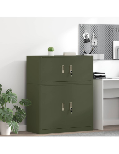 Armadio Verde oliva 90 x 40 x 40 cm Acciaio