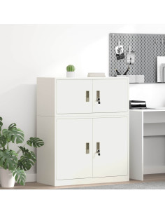 Armadio Bianco 90 x 40 x 40 cm Acciaio