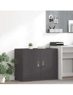 Armadio Nero 90 x 40 x 70 cm Acciaio