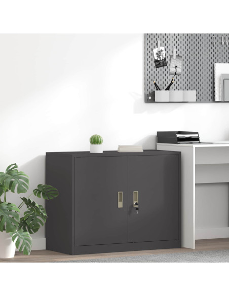 Armadio Nero 90 x 40 x 70 cm Acciaio