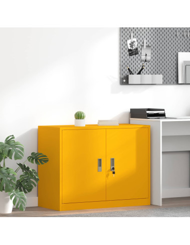 Armadio Giallo senape 90 x 40 x 70 cm Acciaio
