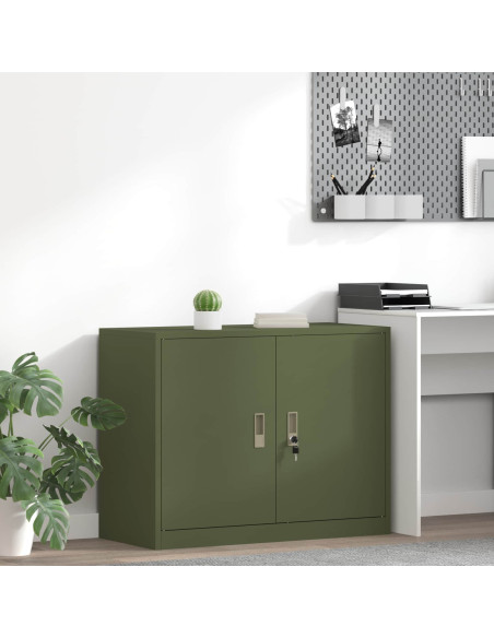 Armadio Verde oliva 90 x 40 x 70 cm Acciaio