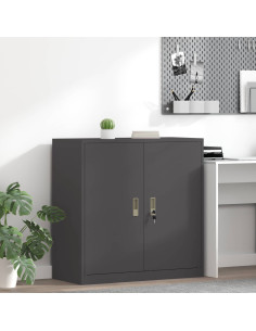 Armadio Nero 90 x 40 x 90 cm Acciaio