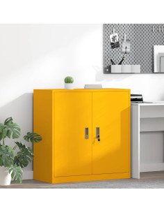 Armadio Giallo senape 90 x 40 x 90 cm Acciaio