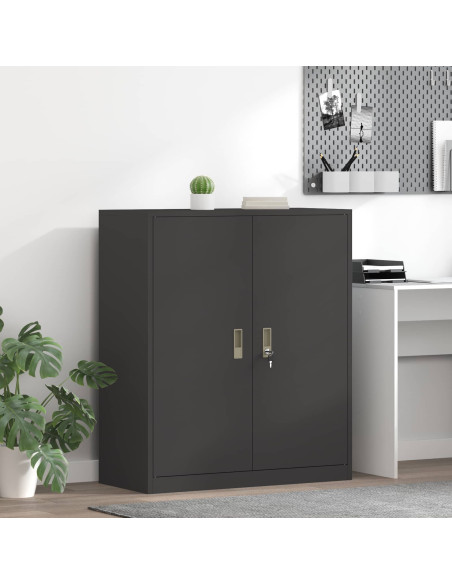 Armadio Nero 90 x 40 x 105 cm Acciaio