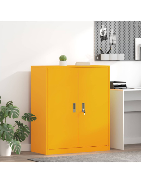 Armadio Giallo senape 90 x 40 x 105 cm Acciaio