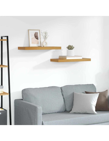 Scaffale da parete 2 pcs Marrone 50 x 23 x 4 cm