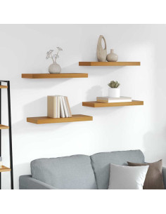 Scaffale da parete 4 pcs Marrone 50 x 23 x 4 cm