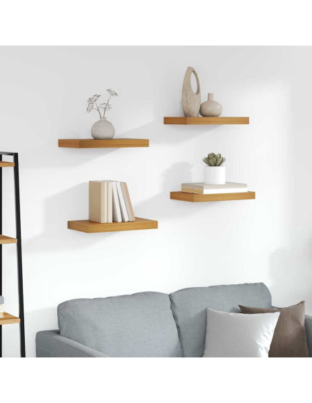 Scaffale da parete 4 pcs Marrone 40 x 23,5 x 4 cm