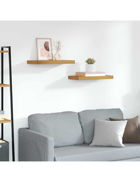 Scaffale da parete 2 pcs Marrone 50 x 23 x 4 cm