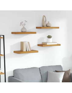 Scaffale da parete 4 pcs Marrone 50 x 23 x 4 cm