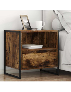 Comodino con cassetto 2 pcs Quercia Fumosa 50 x 39,5 x 50 cm