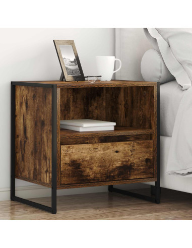 Comodino con cassetto 2 pcs Quercia Fumosa 50 x 39,5 x 50 cm