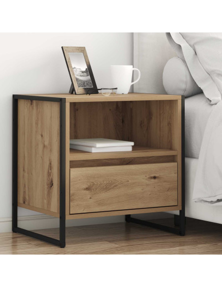 Comodino Rovere Artigianale 50 x 39,5 x 50 cm Legno multistrato