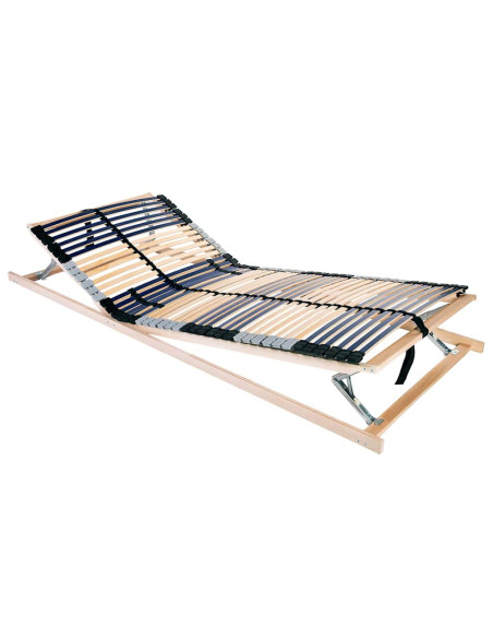 Base a doghe Marrone 70 x 190 cm Legno massello di faggio