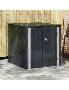 Scatola di Stoccaggio per Giardino Nero 101,5 x 107 x 100 cm