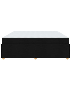 Struttura del letto con materasso Nero 200 x 200 cm Tessuto