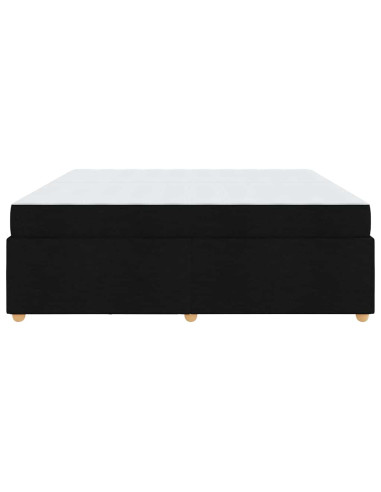 Struttura del letto con materasso Nero 200 x 200 cm Tessuto