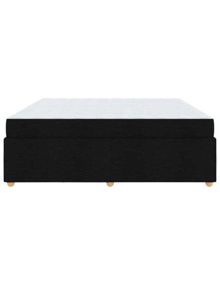 Struttura del letto con materasso Nero 200 x 200 cm Tessuto