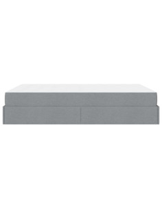 Struttura letto con materasso 2 pcs Grigio chiaro Tessuto