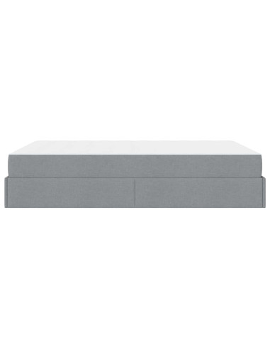 Struttura letto con materasso 2 pcs Grigio chiaro Tessuto