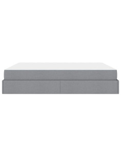 Struttura letto con materasso 2 pcs Grigio chiaro Tessuto