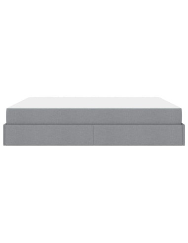 Struttura letto con materasso 2 pcs Grigio chiaro Tessuto