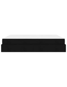 Struttura letto con materasso con materasso 2 pcs Nero Tessuto