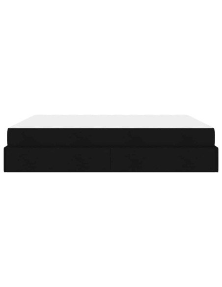 Struttura letto con materasso con materasso 2 pcs Nero Tessuto