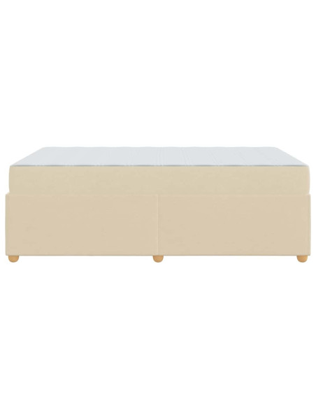 Struttura del letto con materasso Crema 120 x 200 cm Tessuto