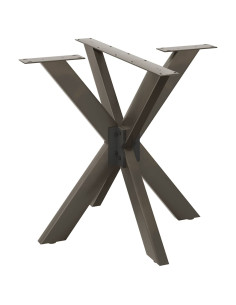 Gamba per Tavolo da Pranzo a Forma di Ragno Nero 85x85x(72-73) cm Acciaio
