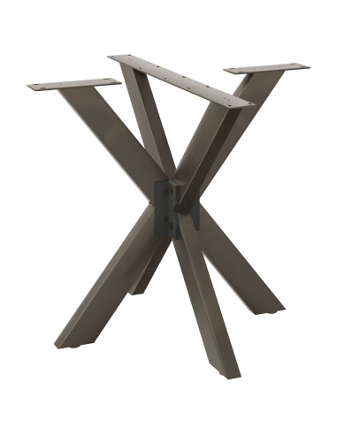 Gamba per Tavolo da Pranzo a Forma di Ragno Nero 85x85x(72-73) cm Acciaio