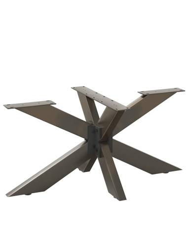 Gamba per tavolino da caffè a forma di ragno nera 98x58x(42-43) cm in acciaio