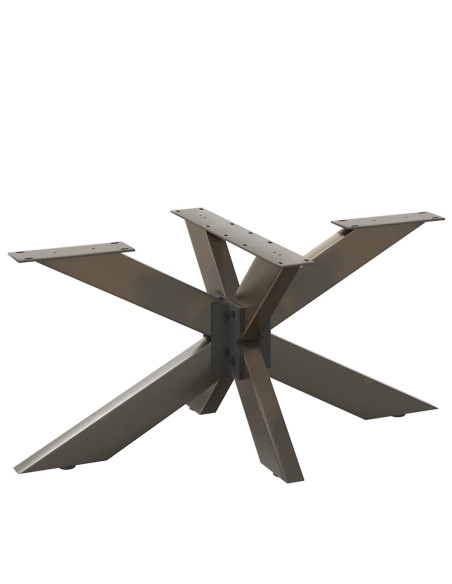 Gamba per tavolino da caffè a forma di ragno nera 98x58x(42-43) cm in acciaio