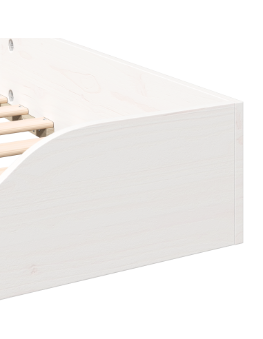 Struttura del letto Bianco 90 x 200 cm Pino massello