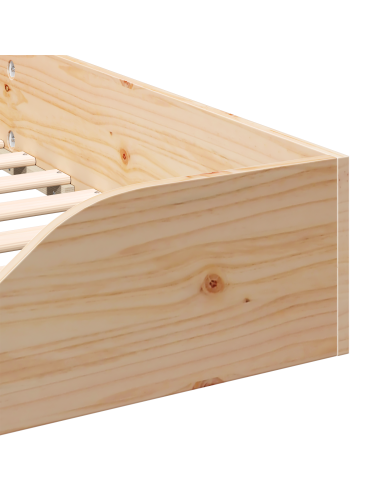 Struttura del letto Marrone 80 x 210 cm Pino massello