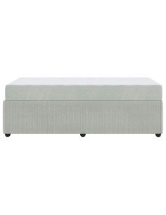 Struttura del letto Grigio chiaro 90 x 200 cm Tessuto