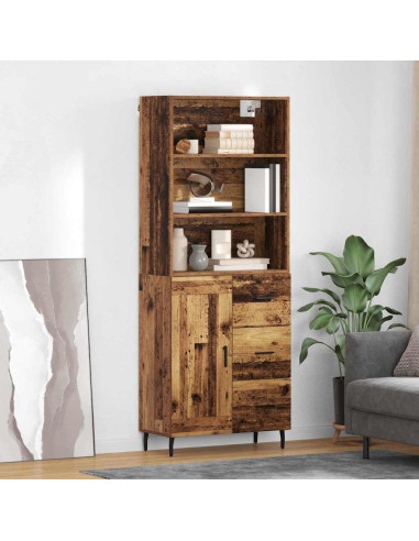 Credenza con cassetto Legno vecchio 69,5 x 34 x 180 cm